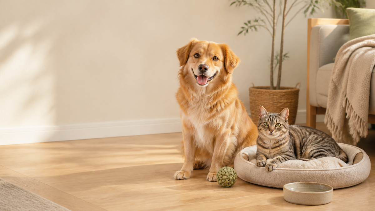 Dog and cat at home representing new JubelPets arrivals