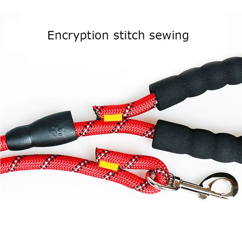 Reflective Rope Dog Leash – Padded Handle – product view 13