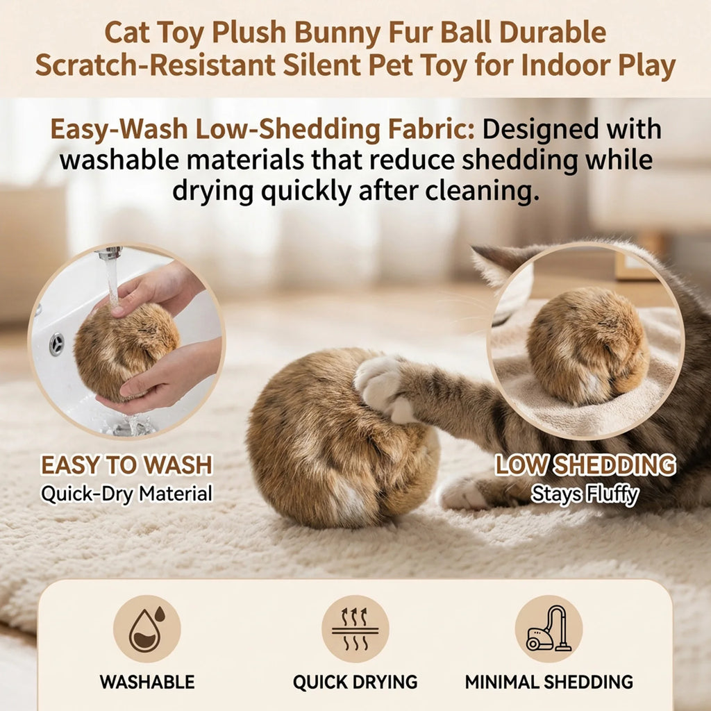 Fluffy Catnip Ball – Interactive Chasing Toy – product image 7