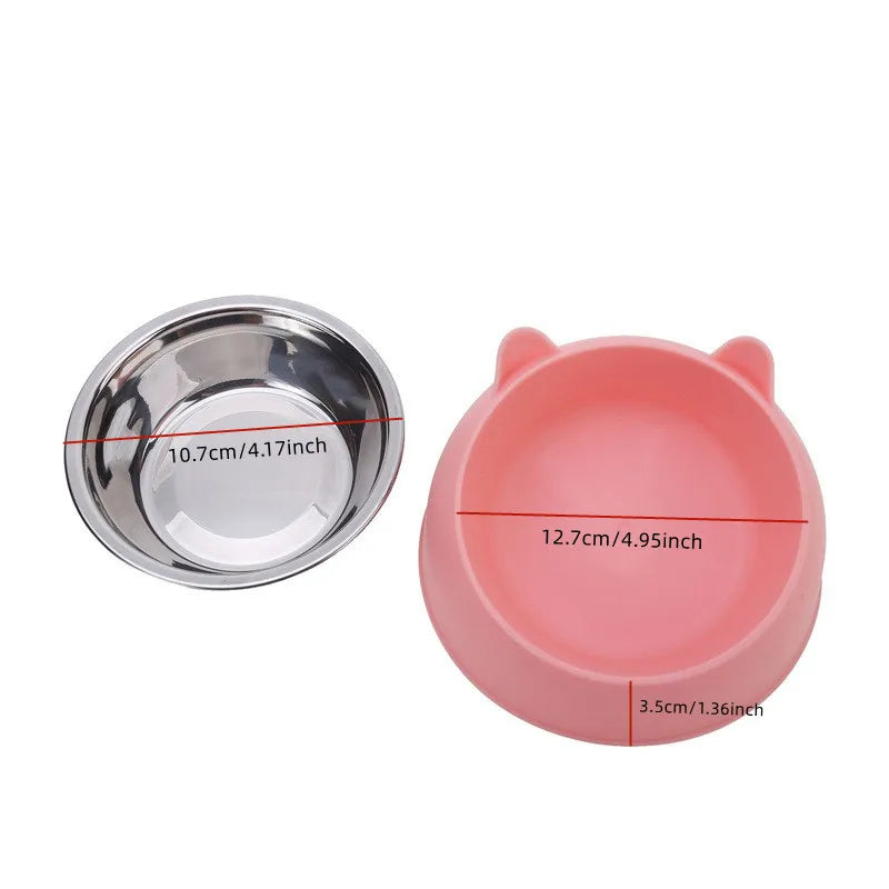 Inclined Stainless Steel Cat Bowl – Raised Feeding Dish – product view 14