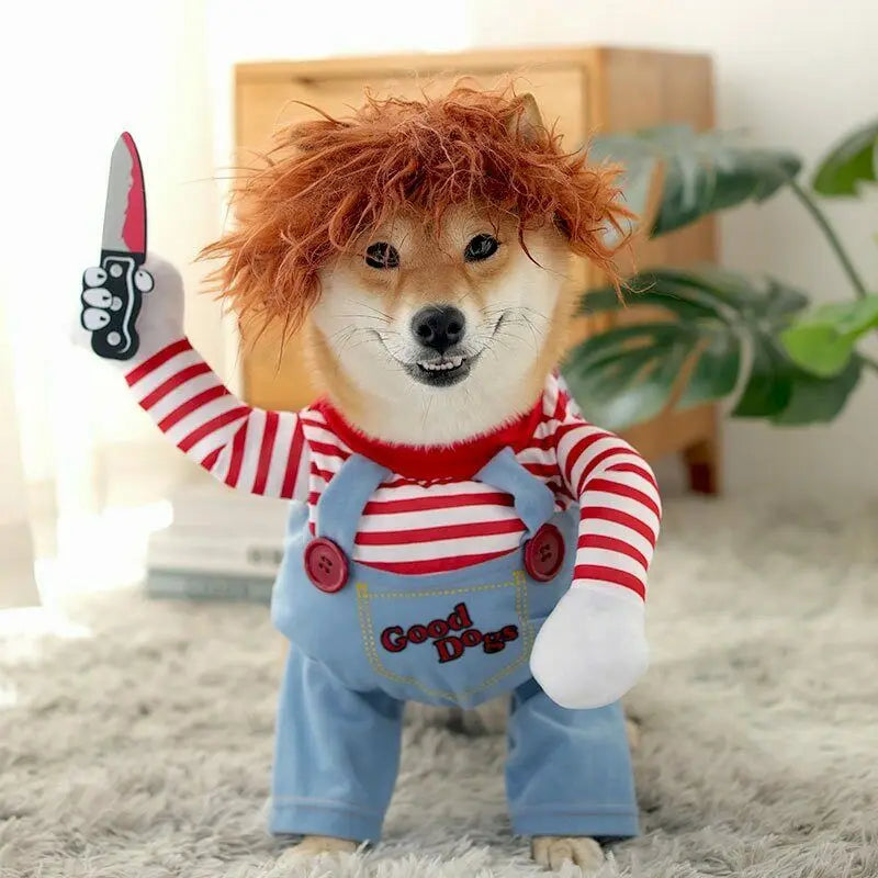 Dog Costumes Funny Pet Clothes Adjustable Dog Cosplay Costume Sets Novelty Clothing For Medium Large Dogs