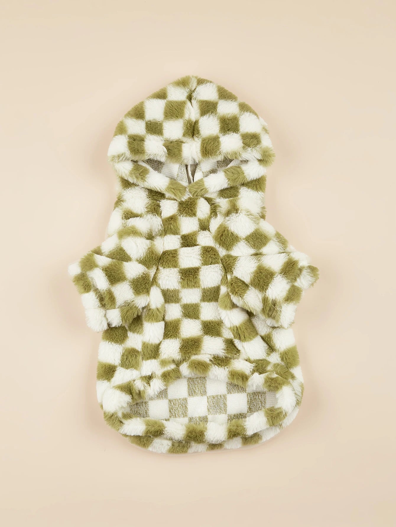 Plaid Fleece Dog Hoodie – Warm Autumn & Winter Coat – product image 3