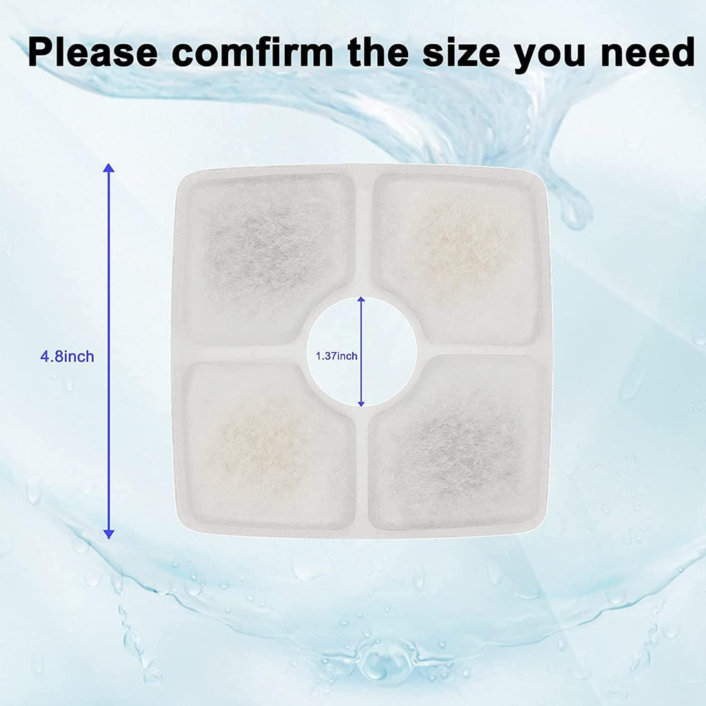Pet Fountain Replacement Filters – 4/8 Pack