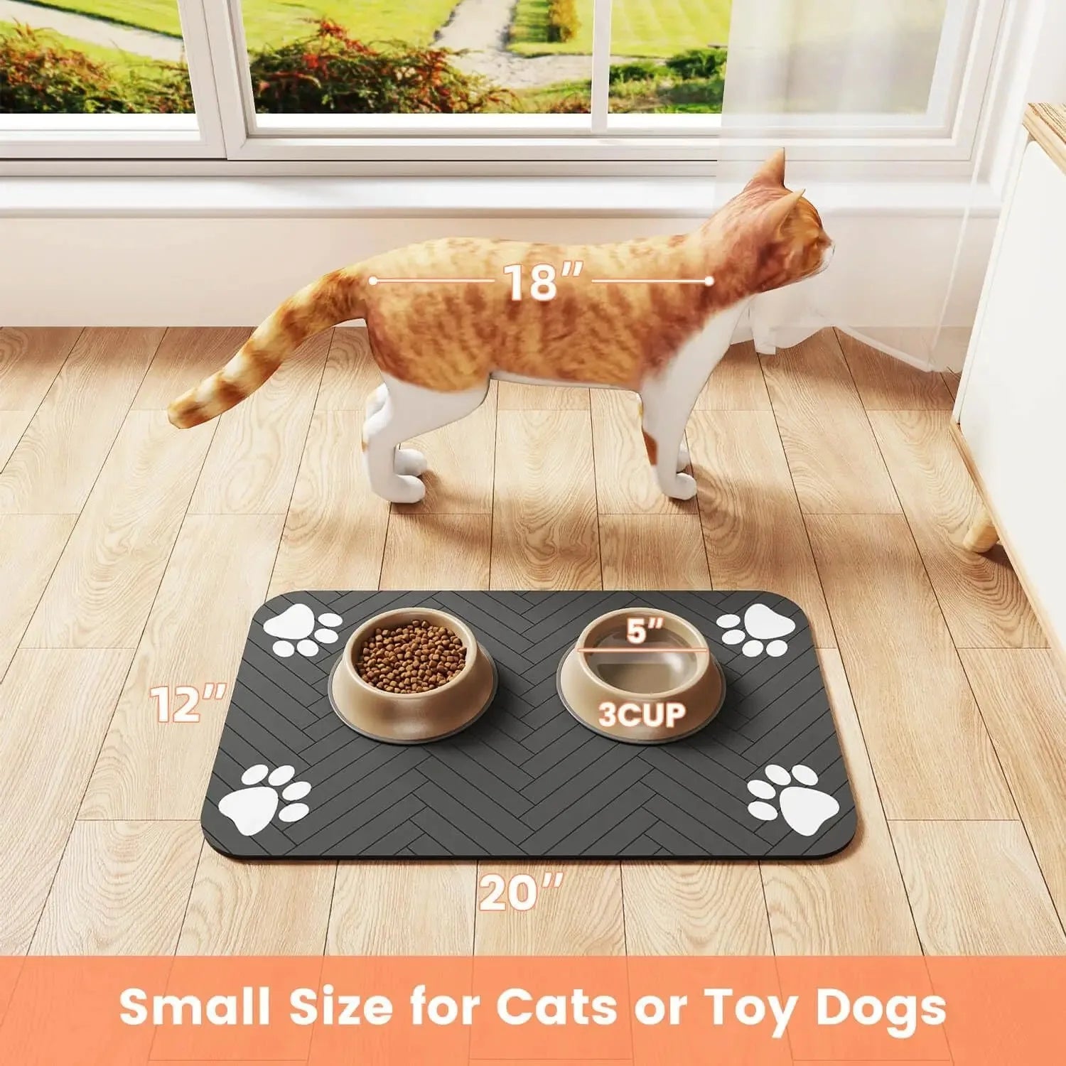 Absorbent Pet Feeding Mat – Quick-Dry Backing – product view 6