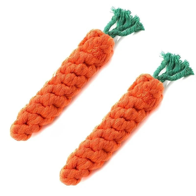 Carrot Rope Chew Toy – Cotton Knot Toy for Dogs – product view 11