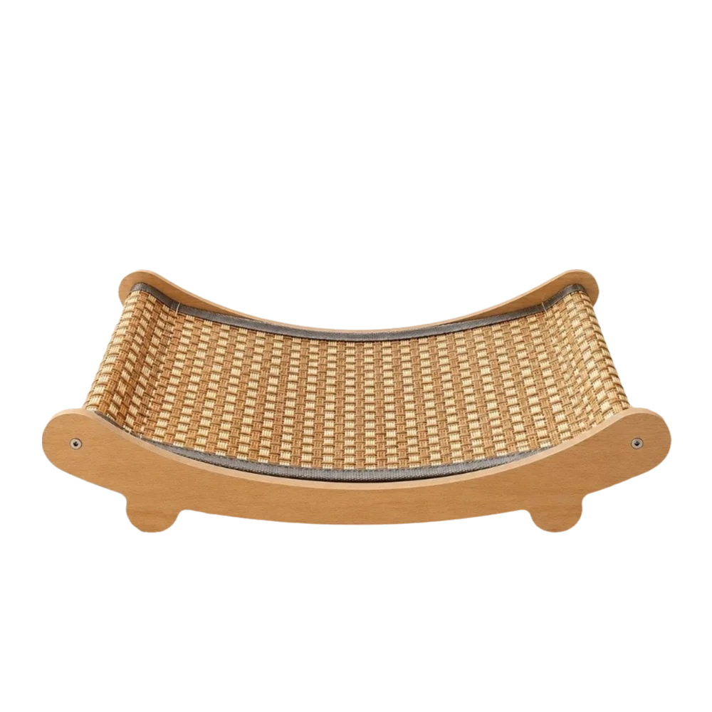 Arc Shaped Cat Rocking Chair Removable Wear-Resistant Cat Sleeping Bed Cooling Breathable Cat Scratching Pads Playing