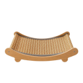 Arc Shaped Cat Rocking Chair Removable Wear-Resistant Cat Sleeping Bed Cooling Breathable Cat Scratching Pads Playing