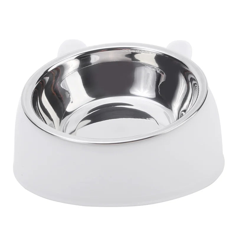 Inclined Stainless Steel Cat Bowl – Raised Feeding Dish – product view 8