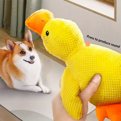 Plush Duck Squeaky Dog Toy – Cuddly Enrichment Toy – product image 11