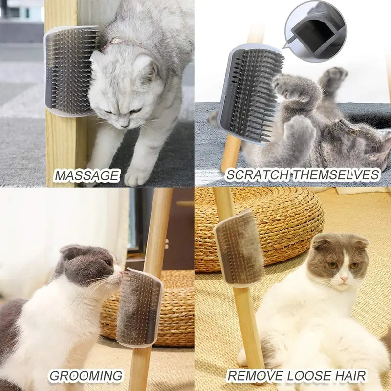Cat Corner Grooming Brush – Self-Massage Wall Comb – product view 2
