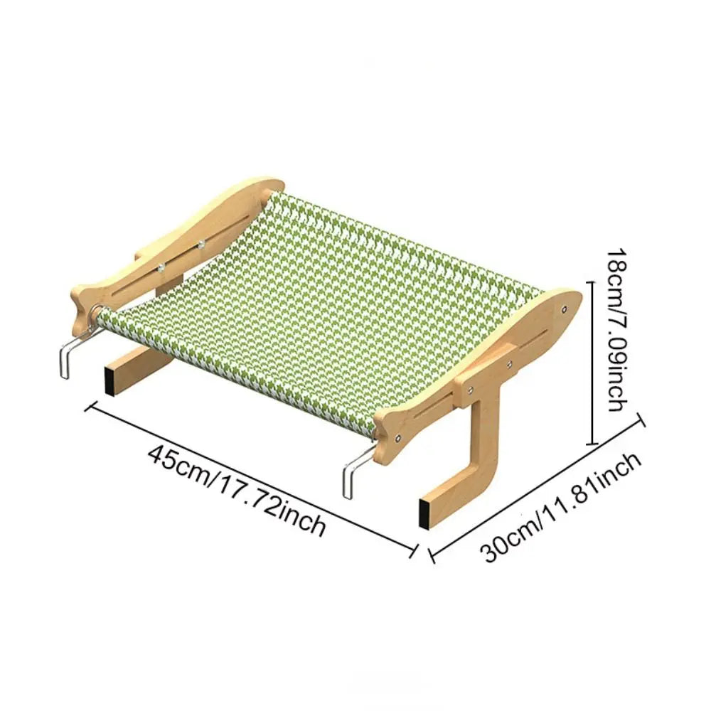 Breathable Cat Window Hammock Adjustable Space-Saving Window Cat Seat Detachable Sturdy Cat Hanging Bed Sunbathing Spot