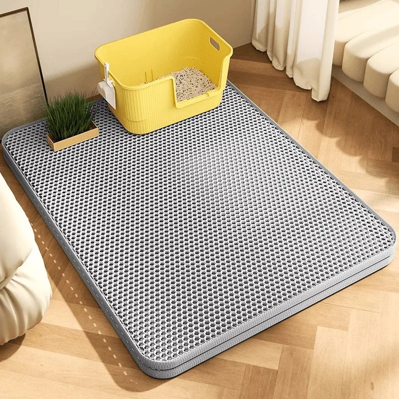 Waterproof Cat Litter Mat – Double-Layer Trapping Pad
