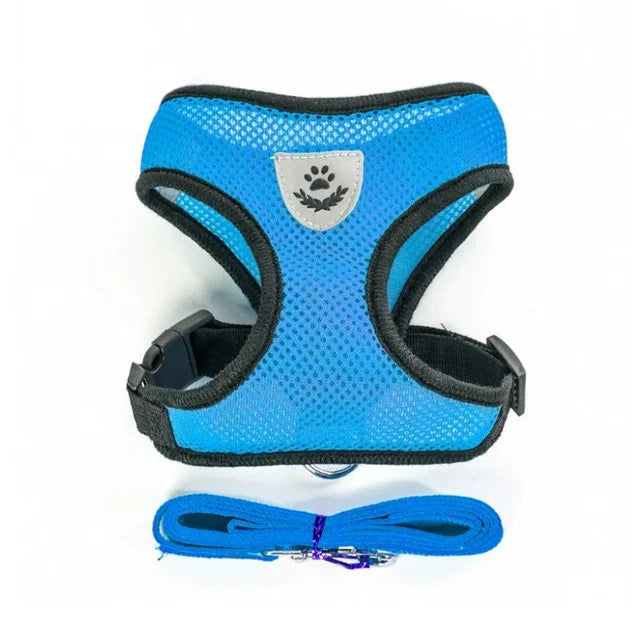 Breathable Mesh Pet Harness & Leash Set – Reflective – product view 12