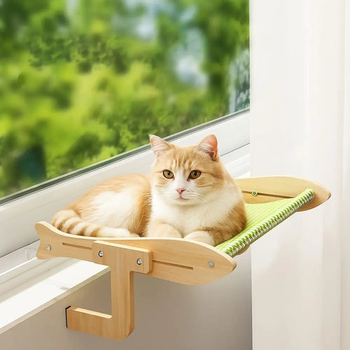 Breathable Cat Window Hammock Adjustable Space-Saving Window Cat Seat Detachable Sturdy Cat Hanging Bed Sunbathing Spot