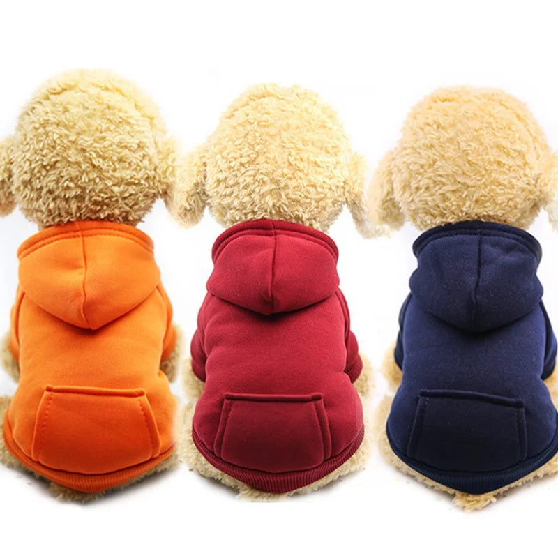 Fleece Dog Hoodie – Warm Winter Pet Coat