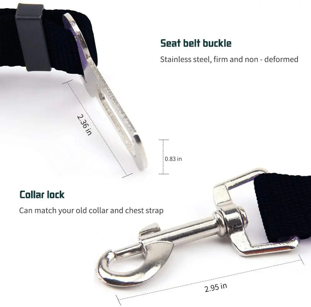 Adjustable Pet Car Seat Belt – Safety Restraint Clip – product view 5