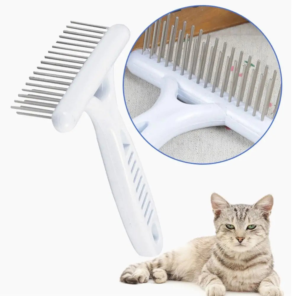 Wooden Undercoat Rake – Long-Hair Pet Grooming Comb – product view 3