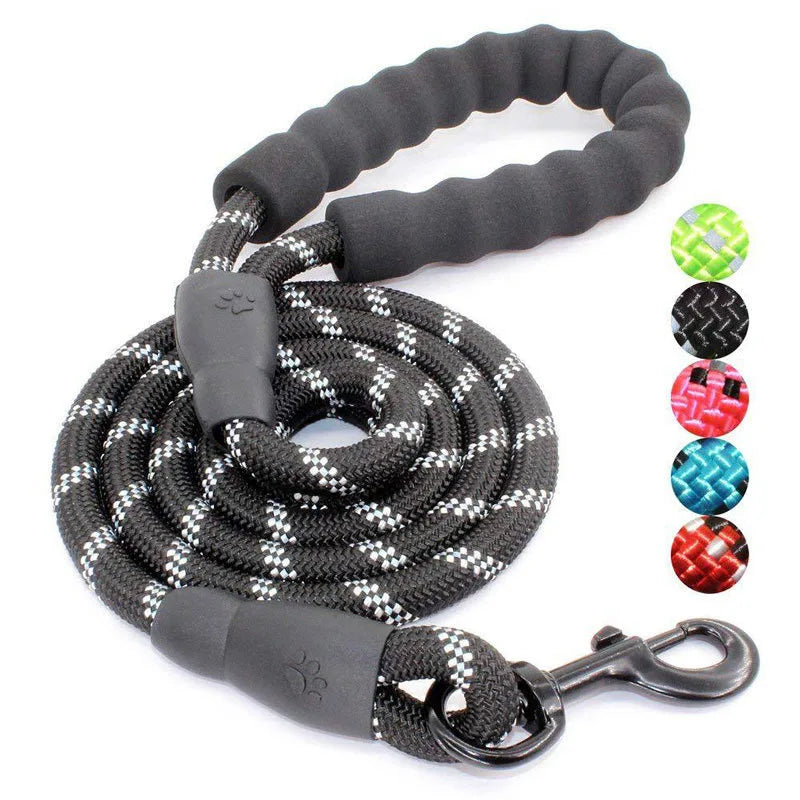 Reflective Rope Dog Leash – Padded Handle – product view 7