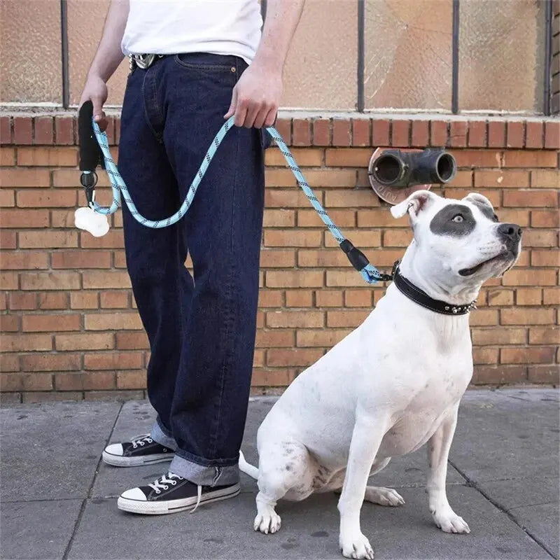 Reflective Rope Dog Leash – Padded Handle – product view 6