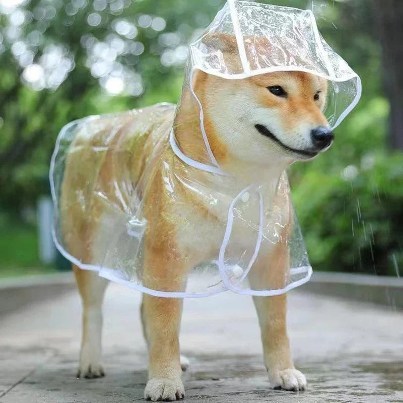 Transparent Hooded Dog Raincoat – Waterproof Puppy Poncho – product image 9