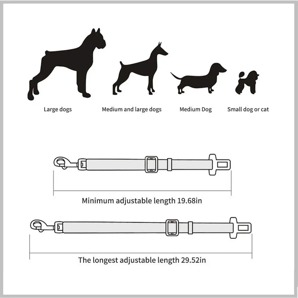 Adjustable Pet Car Seat Belt – Safety Restraint Clip – product view 6
