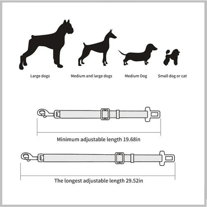 Adjustable Pet Car Seat Belt – Safety Restraint Clip – product view 6