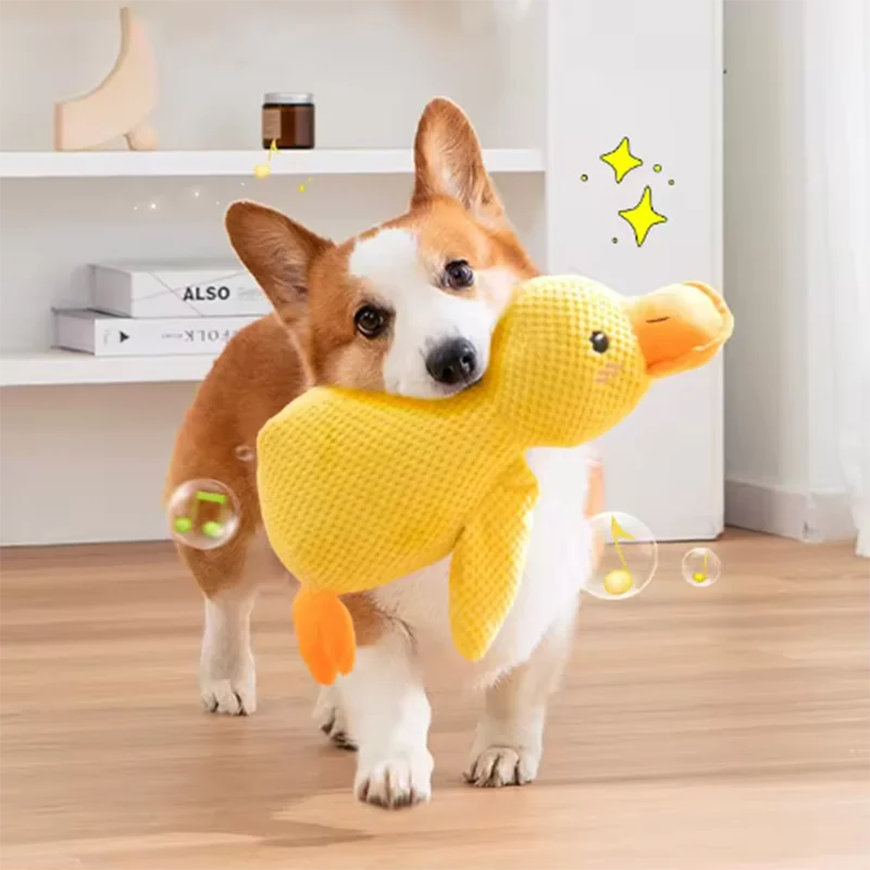 Plush Duck Squeaky Dog Toy – Cuddly Enrichment Toy – product image 3