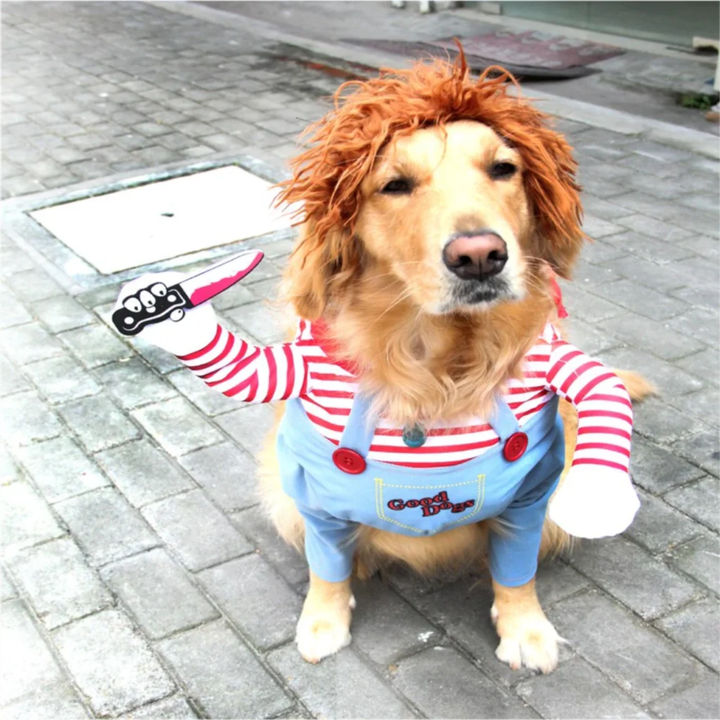 Dog Costumes Funny Pet Clothes Adjustable Dog Cosplay Costume Sets Novelty Clothing For Medium Large Dogs