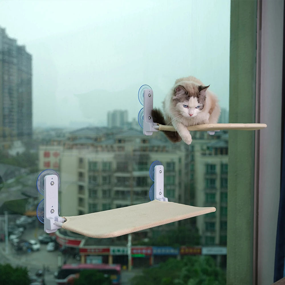 Foldable Hanging Hammock for Pet, Hammock for Kitten, Hammock for Sunny Window, Mounted Cat Bed, Durable Climbing Frame