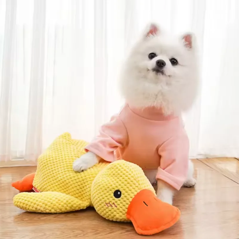 Plush Duck Squeaky Dog Toy – Cuddly Enrichment Toy – product image 15