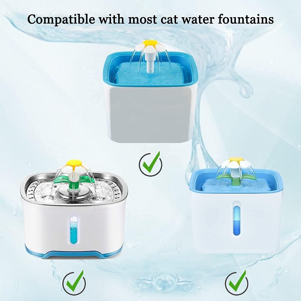 Pet Fountain Replacement Filters – 4/8 Pack