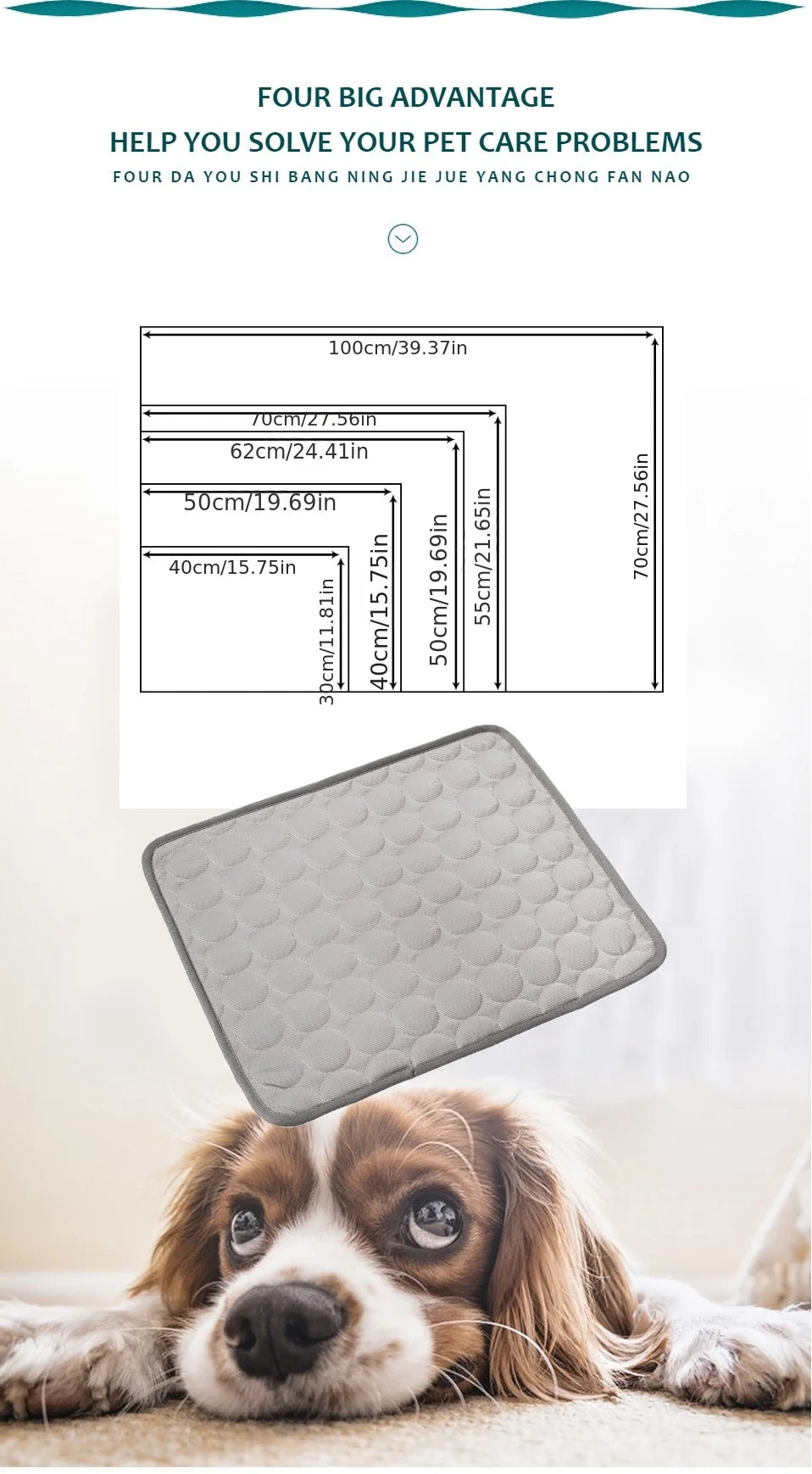 Self-Cooling Pet Mat – Summer Pad for Dogs & Cats – product view 10