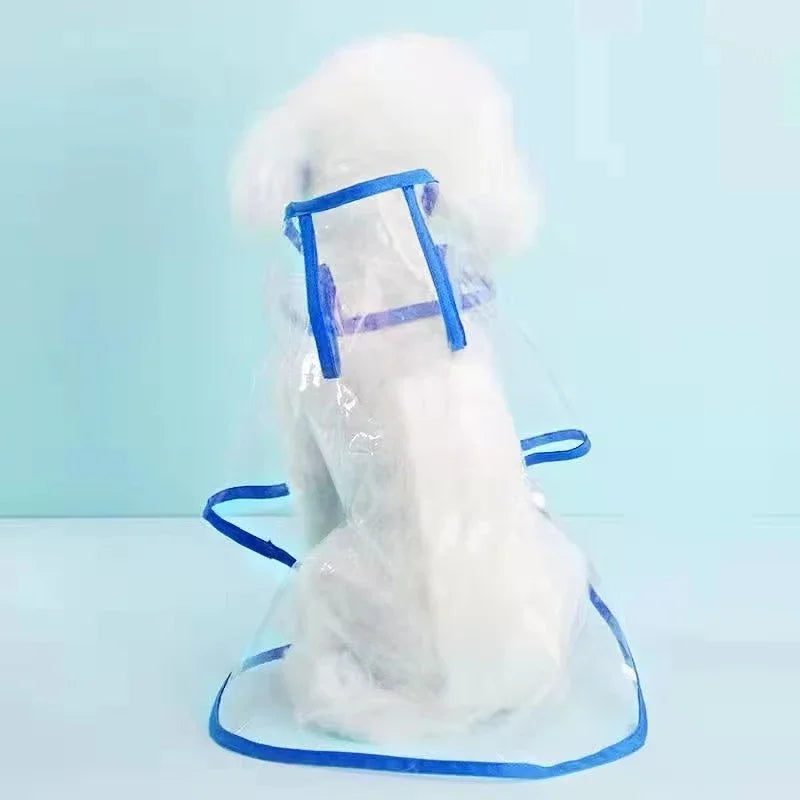 Transparent Hooded Dog Raincoat – Waterproof Puppy Poncho – product image 11