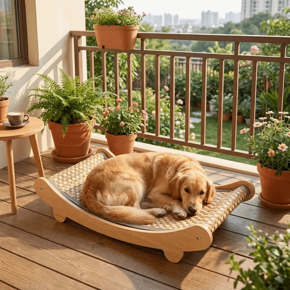Arc Shaped Cat Rocking Chair Removable Wear-Resistant Cat Sleeping Bed Cooling Breathable Cat Scratching Pads Playing