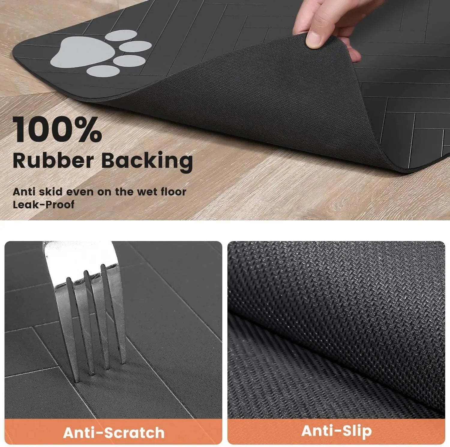 Absorbent Pet Feeding Mat – Quick-Dry Backing – product view 5