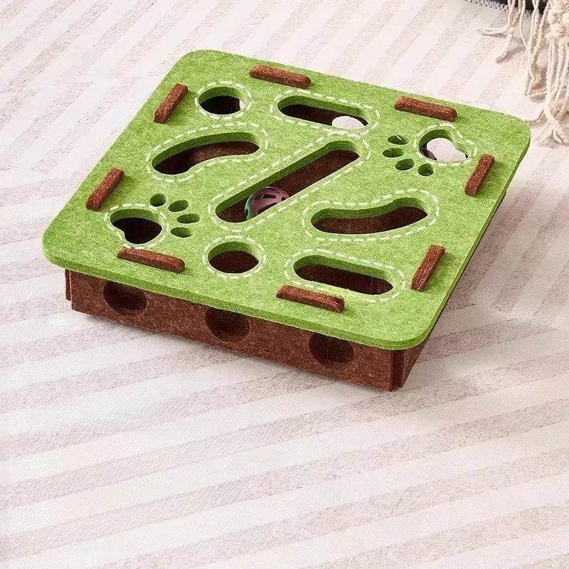 Felt Cat Puzzle Box – Indoor Ball Hunting Toy – product image 4