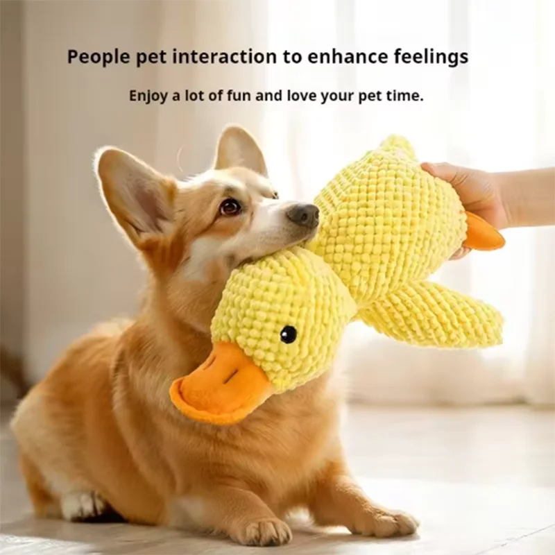 Plush Duck Squeaky Dog Toy – Cuddly Enrichment Toy – product image 8