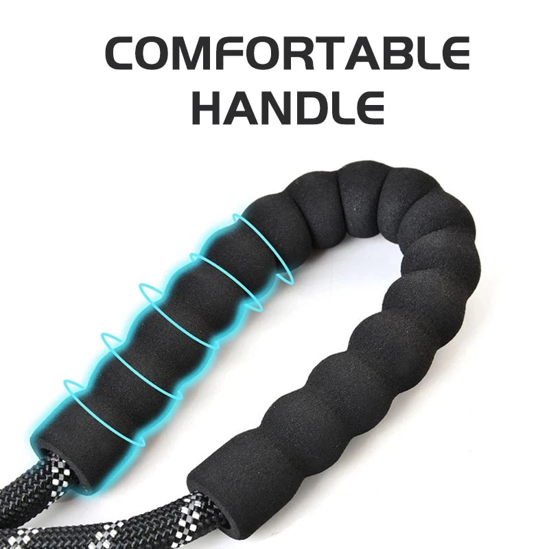 Reflective Rope Dog Leash – Padded Handle – product view 5