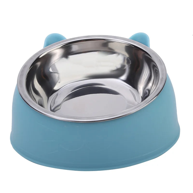 Inclined Stainless Steel Cat Bowl – Raised Feeding Dish – product view 13