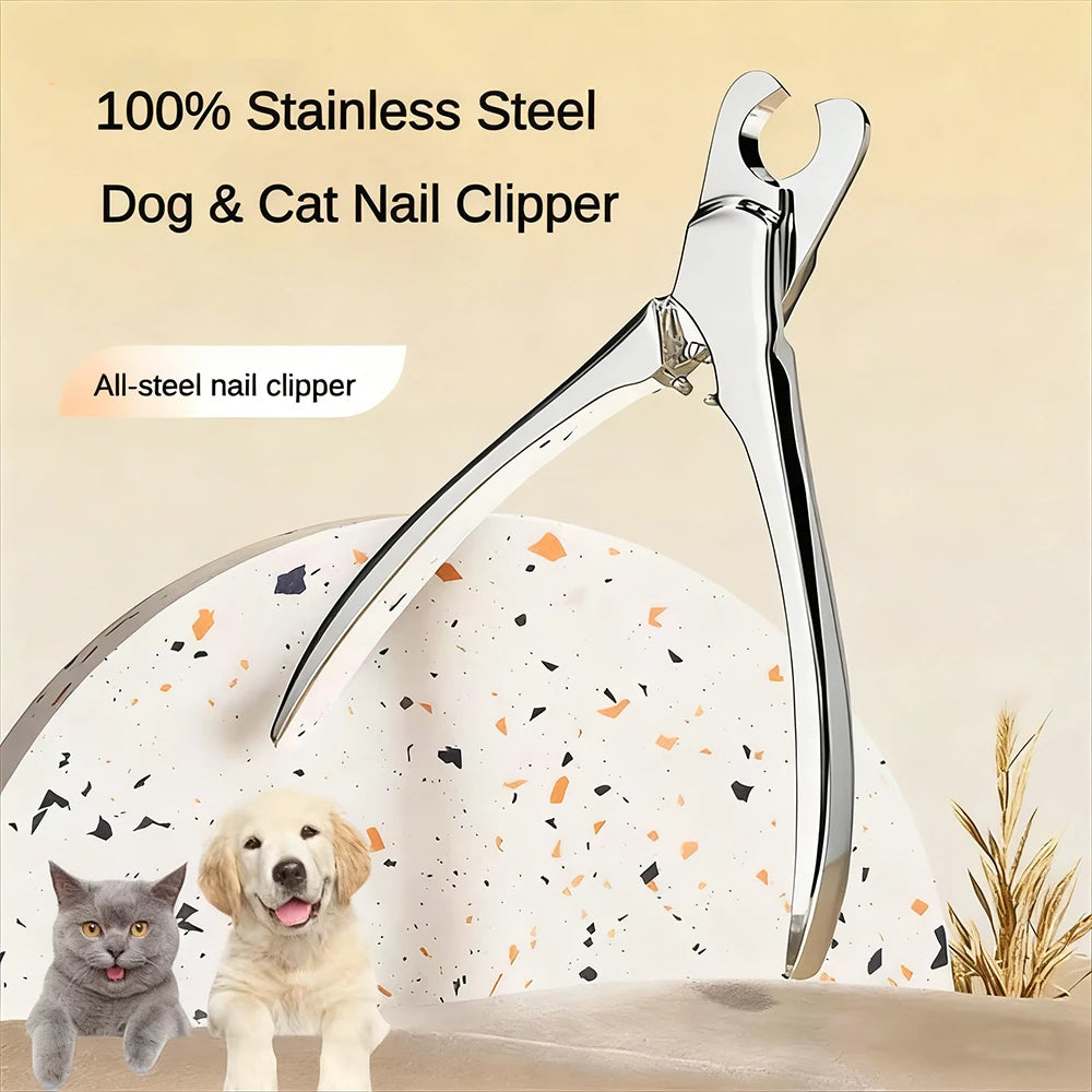 Pet Nail Clippers with File – Stainless Steel Grooming Tool