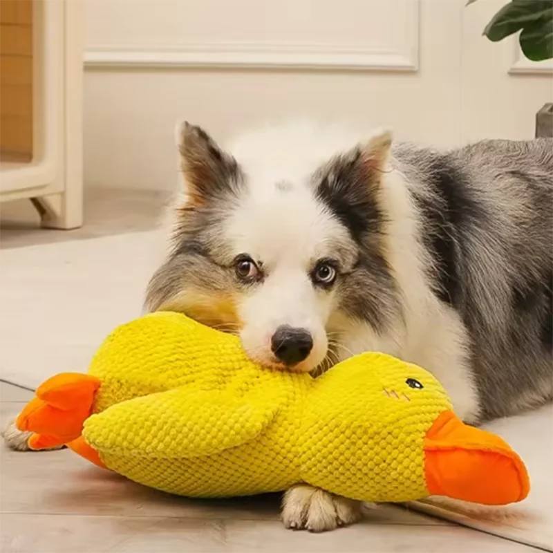 Plush Duck Squeaky Dog Toy – Cuddly Enrichment Toy – product image 7