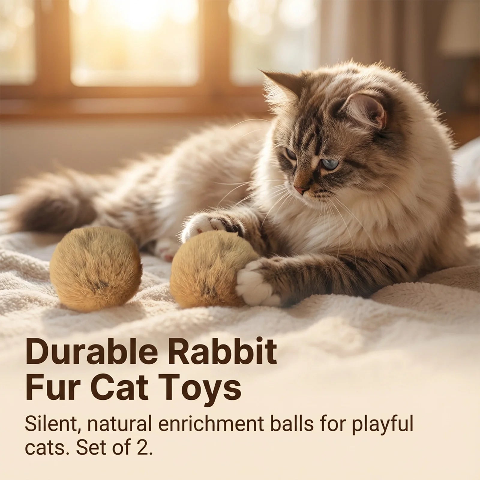 Fluffy Catnip Ball – Interactive Chasing Toy – product image 11