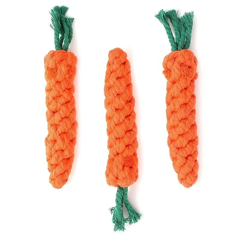 Carrot Rope Chew Toy – Cotton Knot Toy for Dogs – product view 9