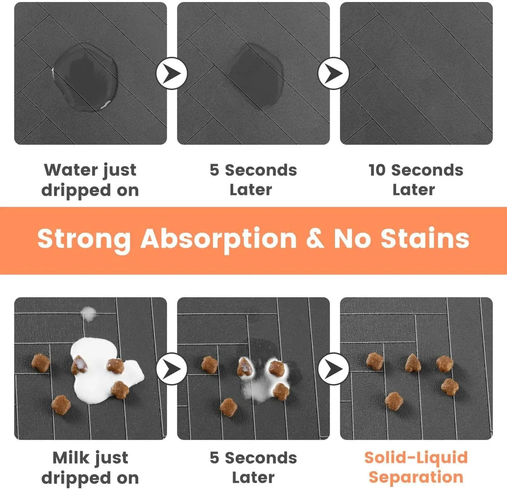 Absorbent Pet Feeding Mat – Quick-Dry Backing – product view 2