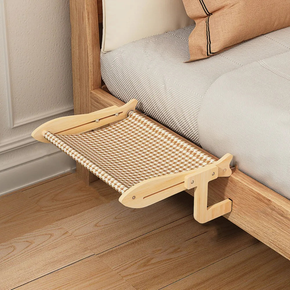Breathable Cat Window Hammock Adjustable Space-Saving Window Cat Seat Detachable Sturdy Cat Hanging Bed Sunbathing Spot