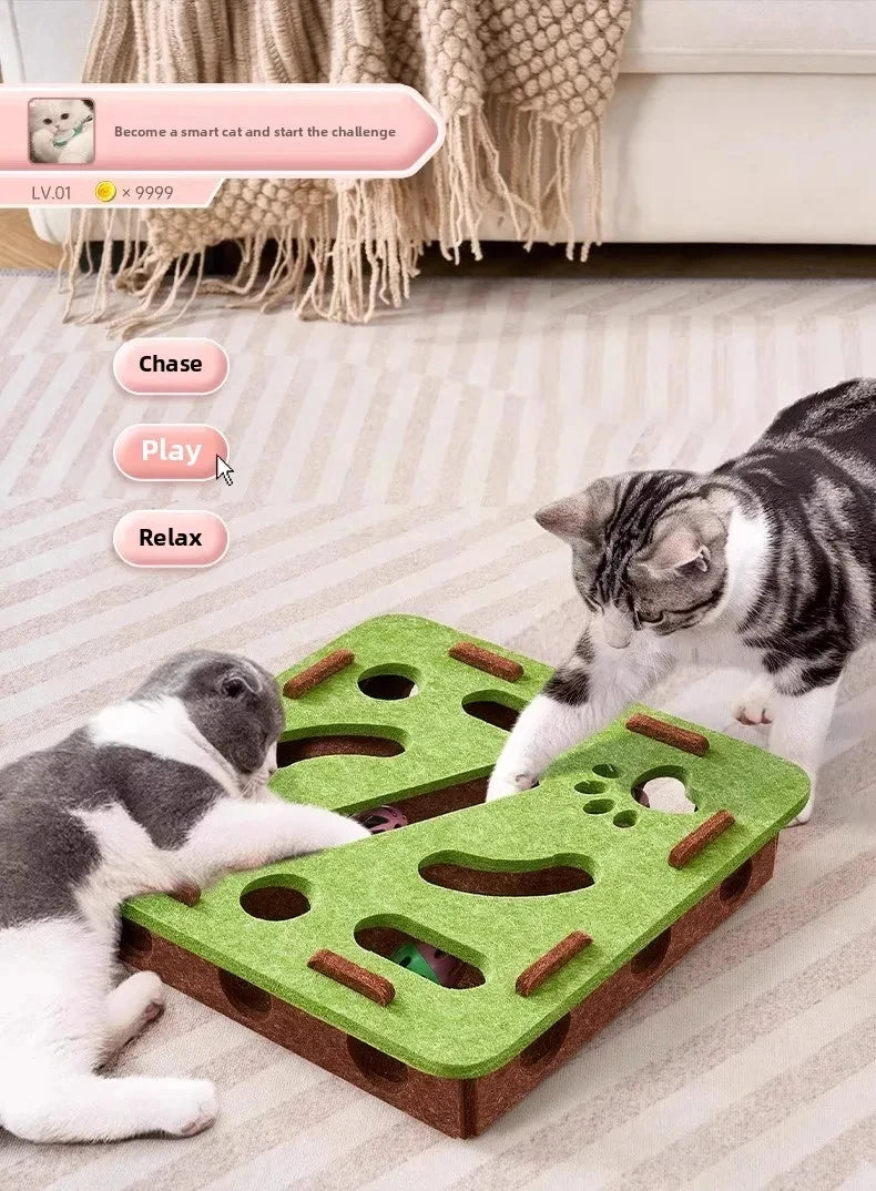 Felt Cat Puzzle Box – Indoor Ball Hunting Toy – product image 6
