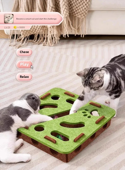 Felt Cat Puzzle Box – Indoor Ball Hunting Toy – product image 6