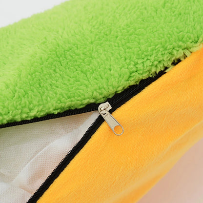 Zippered removable cover close-up
