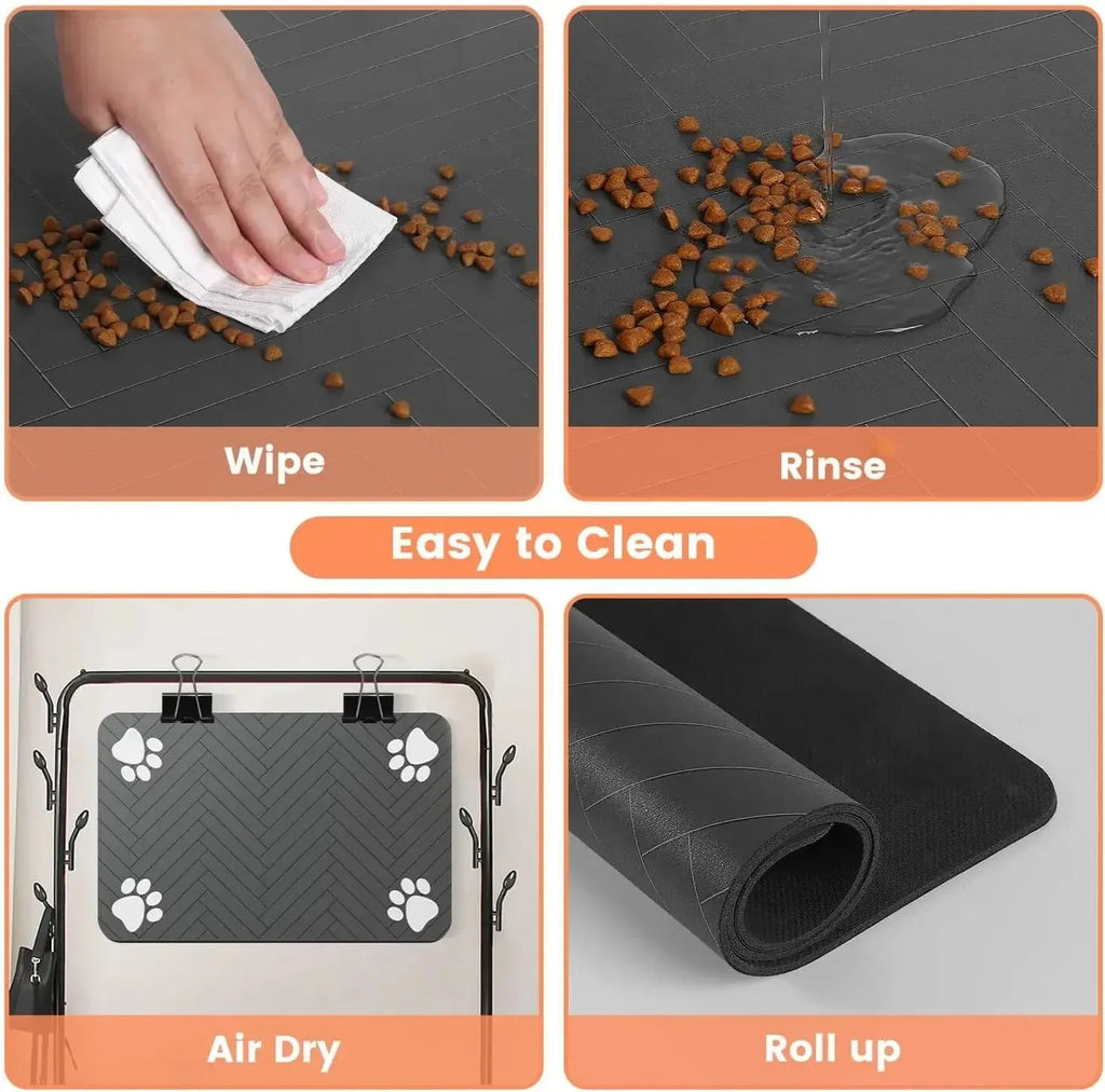 Absorbent Pet Feeding Mat – Quick-Dry Backing – product view 4