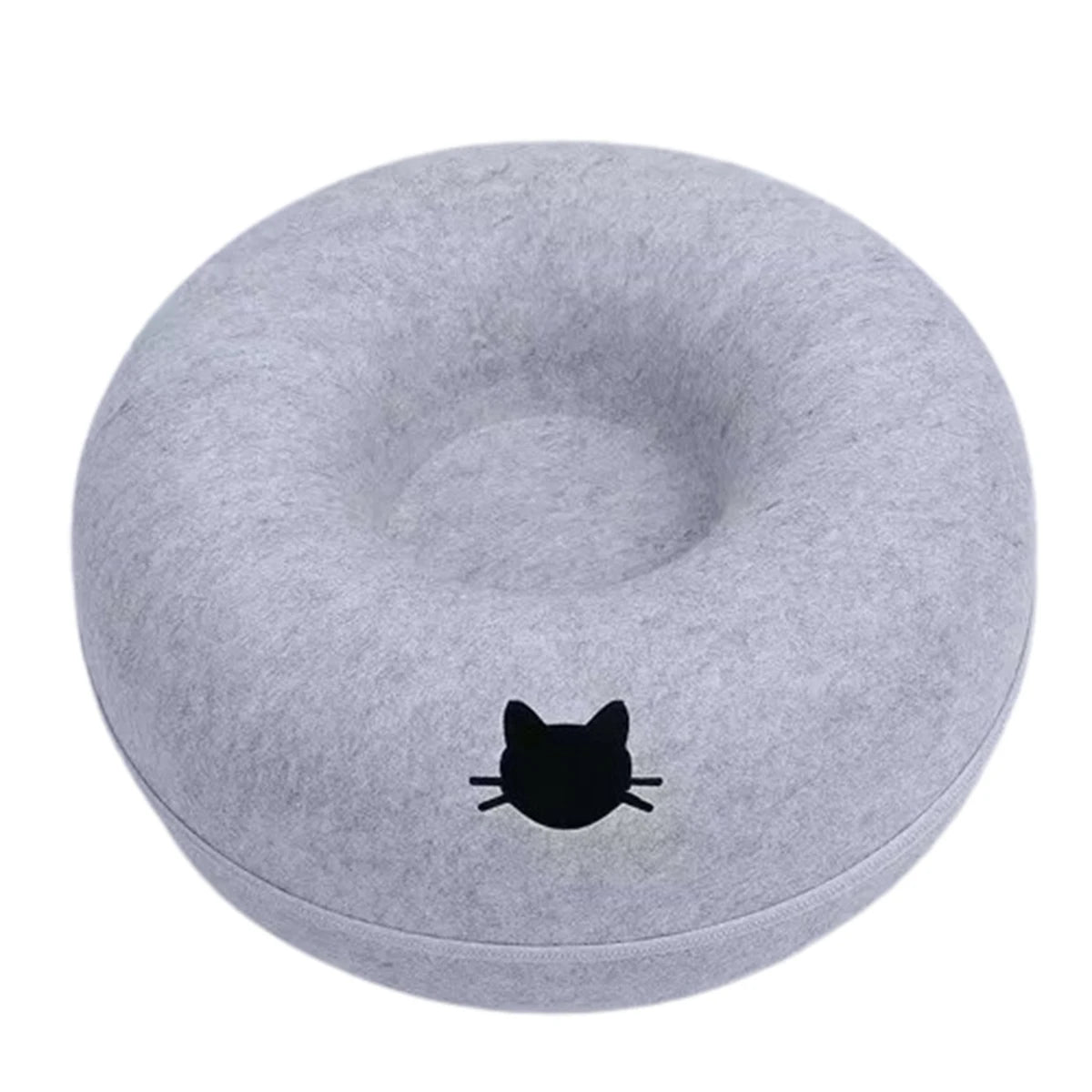 Interactive Round Small Cat Tunnel Nest Felt Kittens Bed House Scratcher Cat Donut Sleeping Pet Toy for Available in 4 colors
